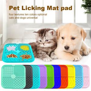 Custom LOGO Dog slow food mat silicone dog lick bowl cat dinner plate dog lick mat 3pcs/set