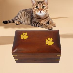 Wooden urn cat dog memorial urn storage box pet funeral supplies